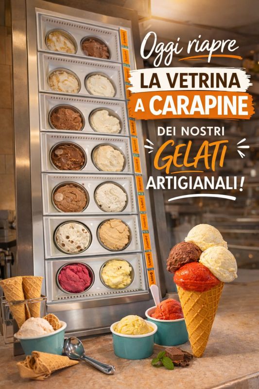 Riapre la vetrina gelati artigianali
